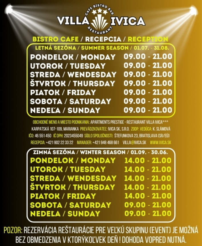 Otváracie hodiny Otváracie hodiny