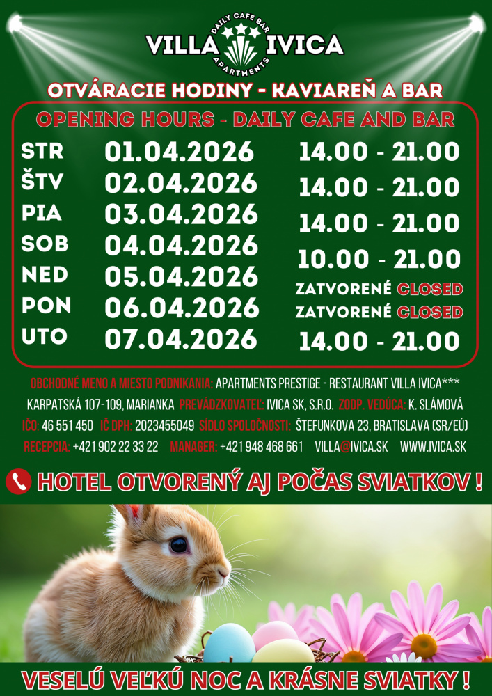 Otváracie hodiny Otváracie hodiny