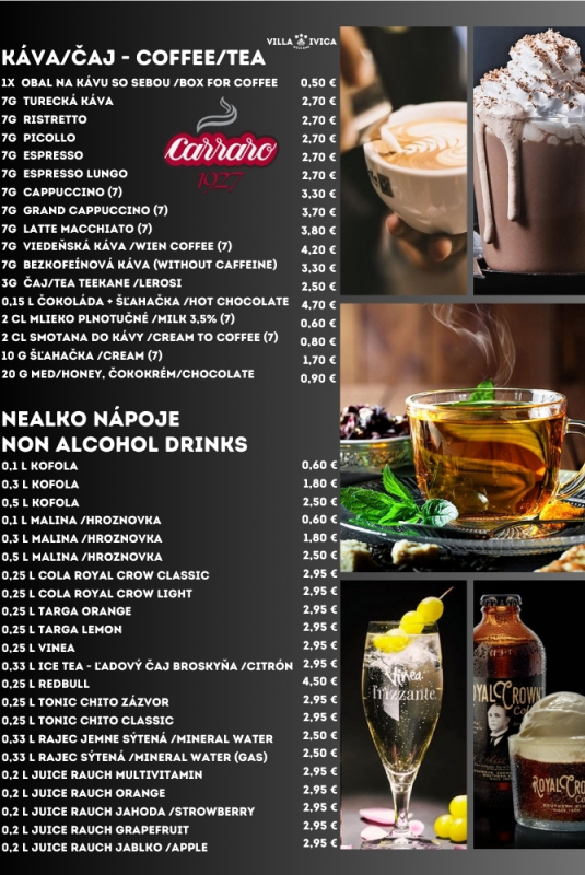 Weekend menu